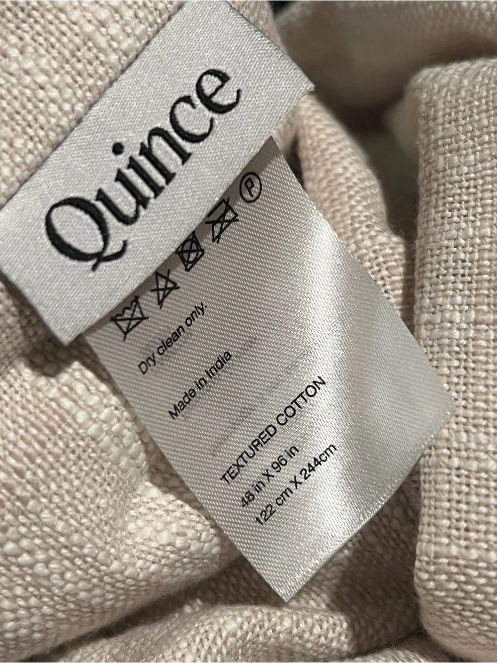 Quince Textured Cotton Curtain Panel 48x96